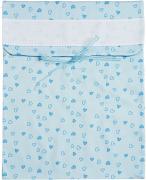 Sac porte-layette - Petits cœurs - Ciel bleu