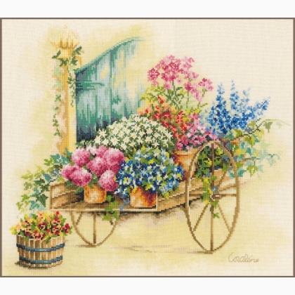 Chariot à fleurs