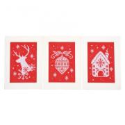 Cartes à broder : Noël - Set de 3