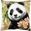 Coussin - Panda avec des fleurs