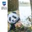 Coussin - Panda avec des fleurs