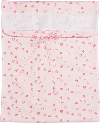 Sac porte-layette - Petits cœurs - Rose