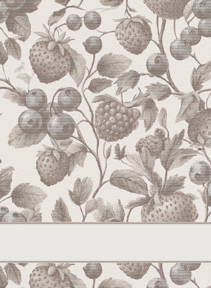 Serviette - Berries - Ecru