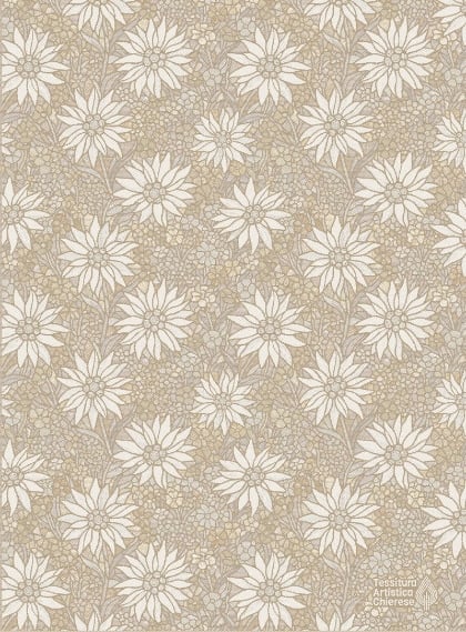 Serviette - Daisy Garden - Jaune-Ecru - NO Aida