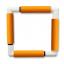 Cadre carré à clips 21x21 - Orange