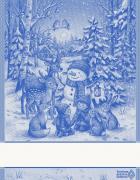 Serviette - Armonia - Bleu Lurex