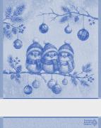 Serviette - Cinguettio - Bleu Lurex