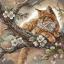 Chat sur le pommier