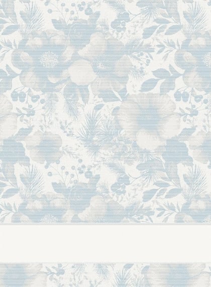 Serviette - Winterflora - Bleu clair argenté
