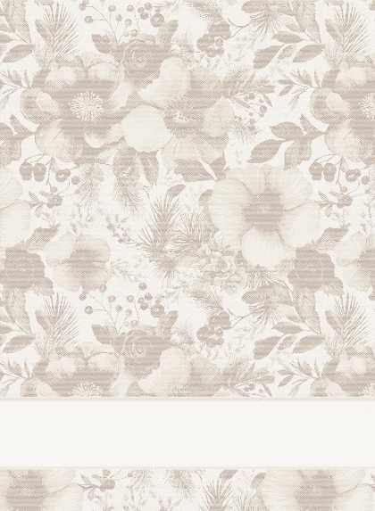 Serviette - Winterflora - Ecru argenté