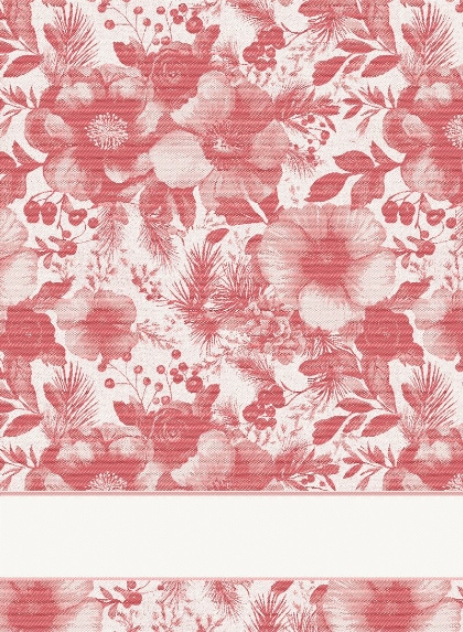 Serviette - Winterflora - Rouge argenté