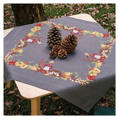 Nappe - Hérisson et rouge-gorge