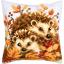 Coussin - Hérissons en automne