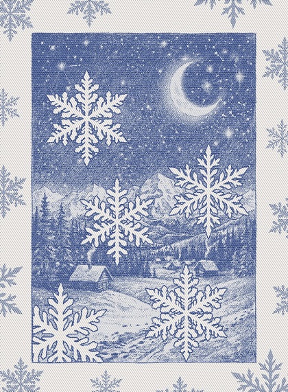 Serviette - Silenzio - Bleu - NO Aida