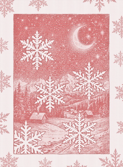 Serviette - Silenzio - Rouge - NO Aida