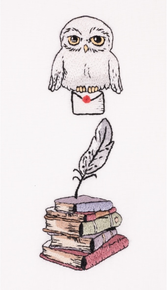 DMC Harry Potter Broderie – Marque-page Edwige et les livres
