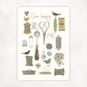 Carte postale « Sew Happy »