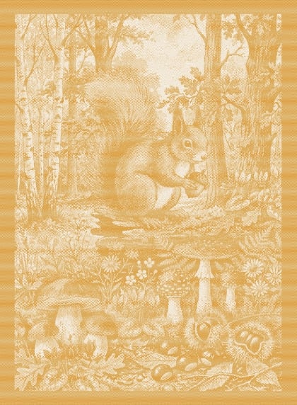 Serviette - Tesori del Bosco - Jaune - NO Aida