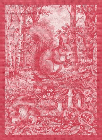 Serviette - Tesori del Bosco - Rouge - NO Aida