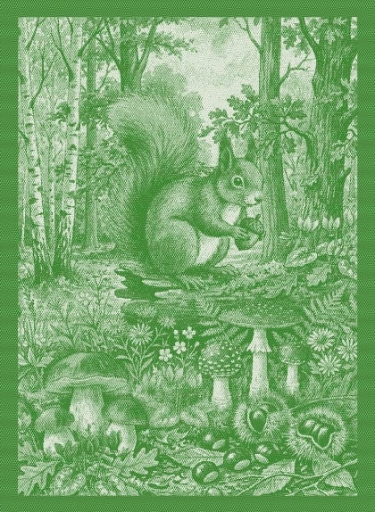 Serviette - Tesori del Bosco - Vert - NO Aida