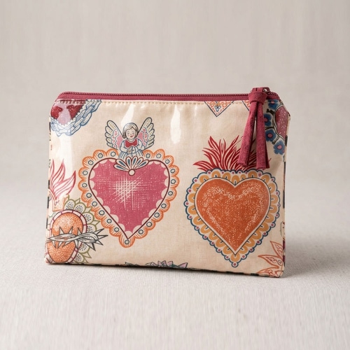 Sacoche Pochette Dia de Muertos Skeleton - Cœurs