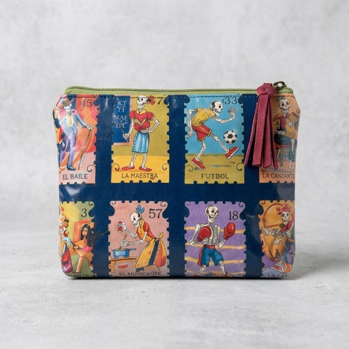 Sacoche Pochette Dia de Muertos Skeleton - Timbres « Squelette »