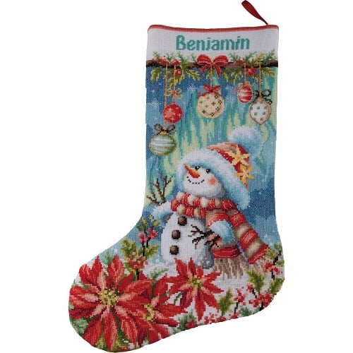 Bonhomme de neige en fleurs