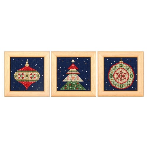 Miniatures Charme de Noël nordique - lot de 3