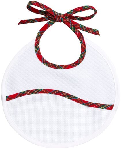 Bavoir Rond - Noël - Tartan