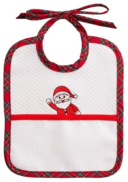 Bavoir - Noël - Père Noël in Tartan