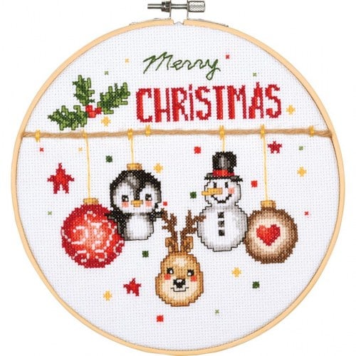 Joie de Noël avec cerceau