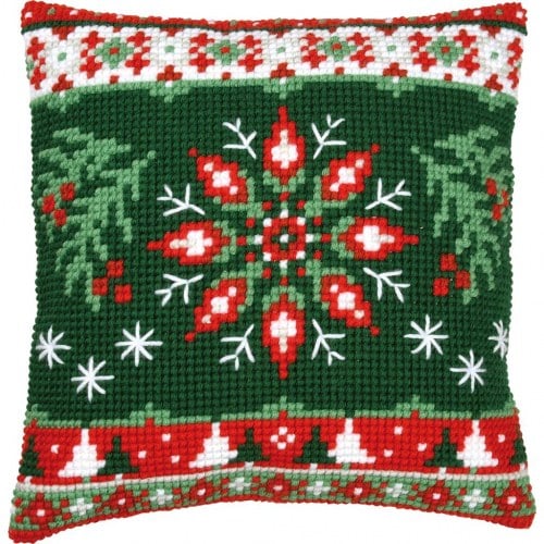 Coussin - Flocon de neige nordique
