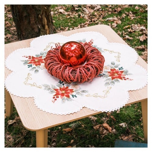 Nappe modelée - La splendeur du poinsettia