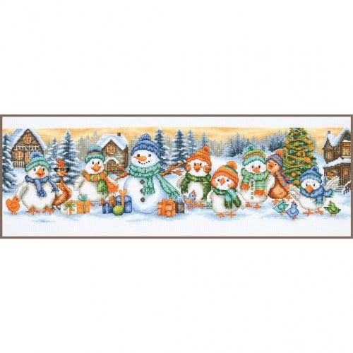 Portrait d\'amis dans la neige